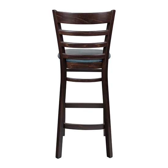 Sarnia Lascari Vintage Teal Faux Leather Bar Chairs In Pair