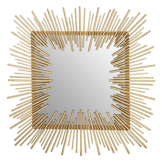 Sarnia Sunburst Design Wall Bedroom Mirror In Rich Gold Frame_2