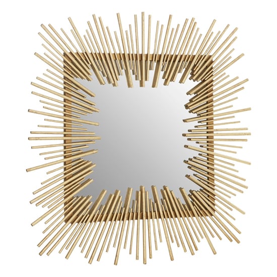 Read more about Sarnia sunburst design wall bedroom mirror in rich gold frame