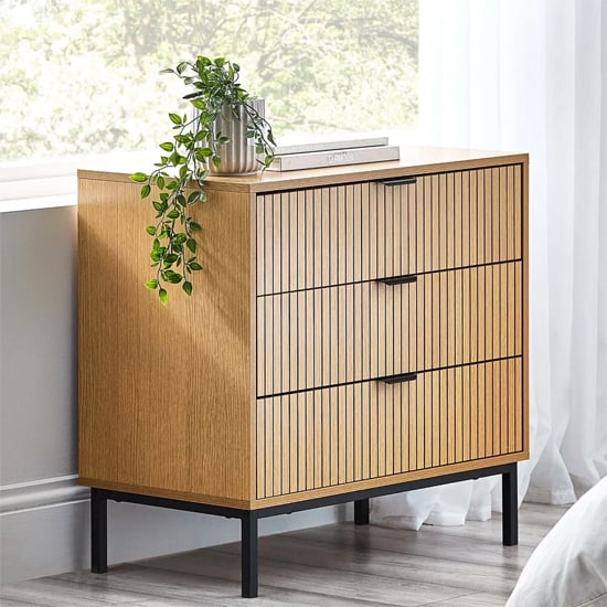 Read more about Sarnia wooden chest of 3 drawers in natural