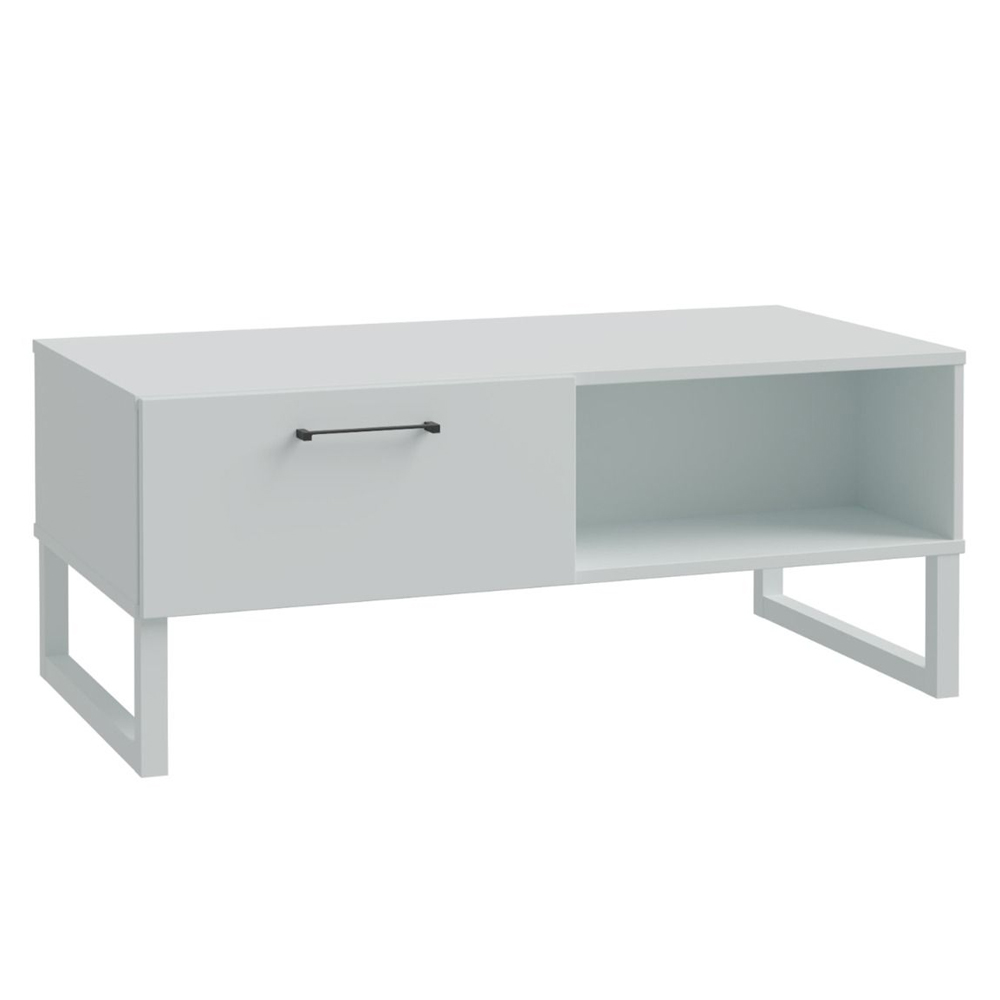 Sarnia Wooden Coffee Table With 1 Drawer In Light Grey