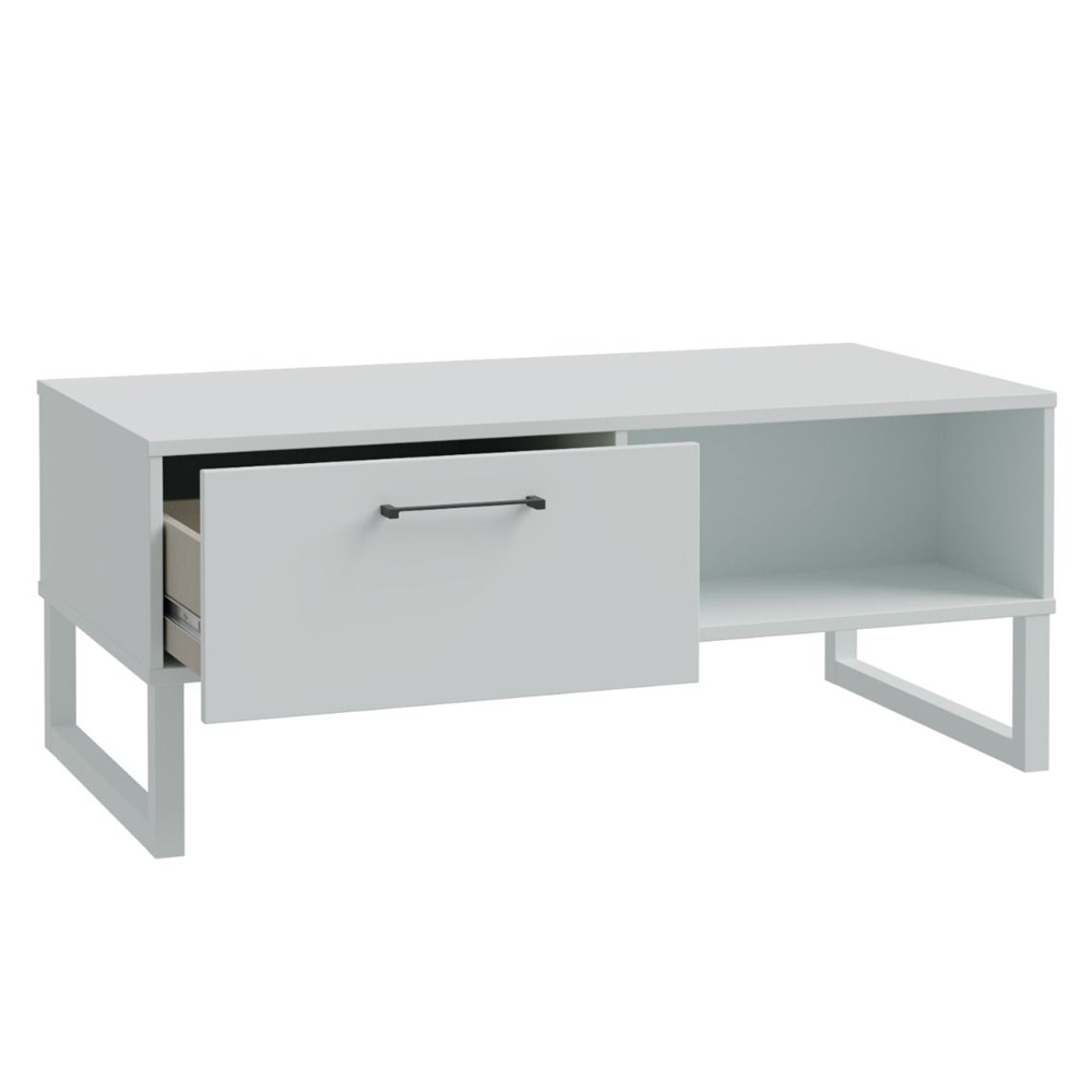 Sarnia Wooden Coffee Table With 1 Drawer In Light Grey