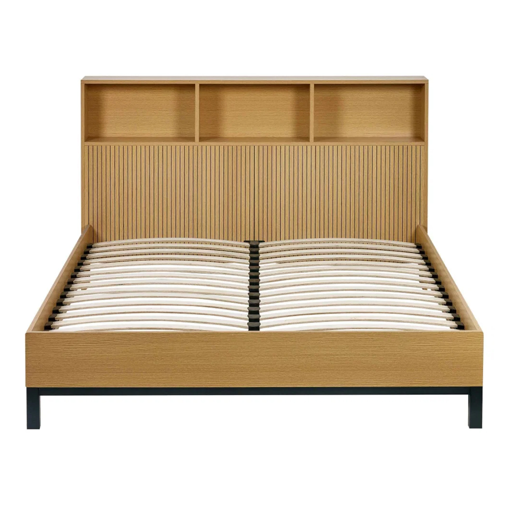 Sarnia Wooden Double Bed in Light Oak
