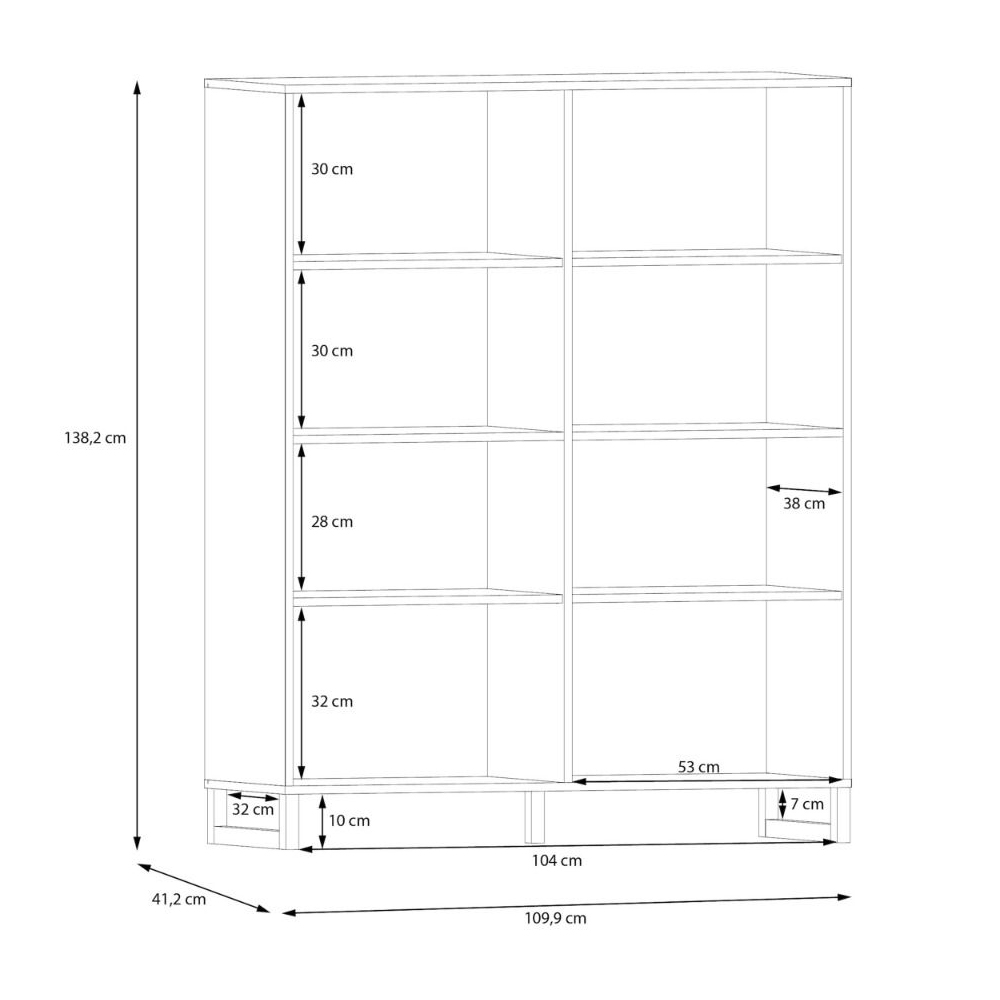 Sarnia Wooden Highboard With 4 Doors In Light Grey