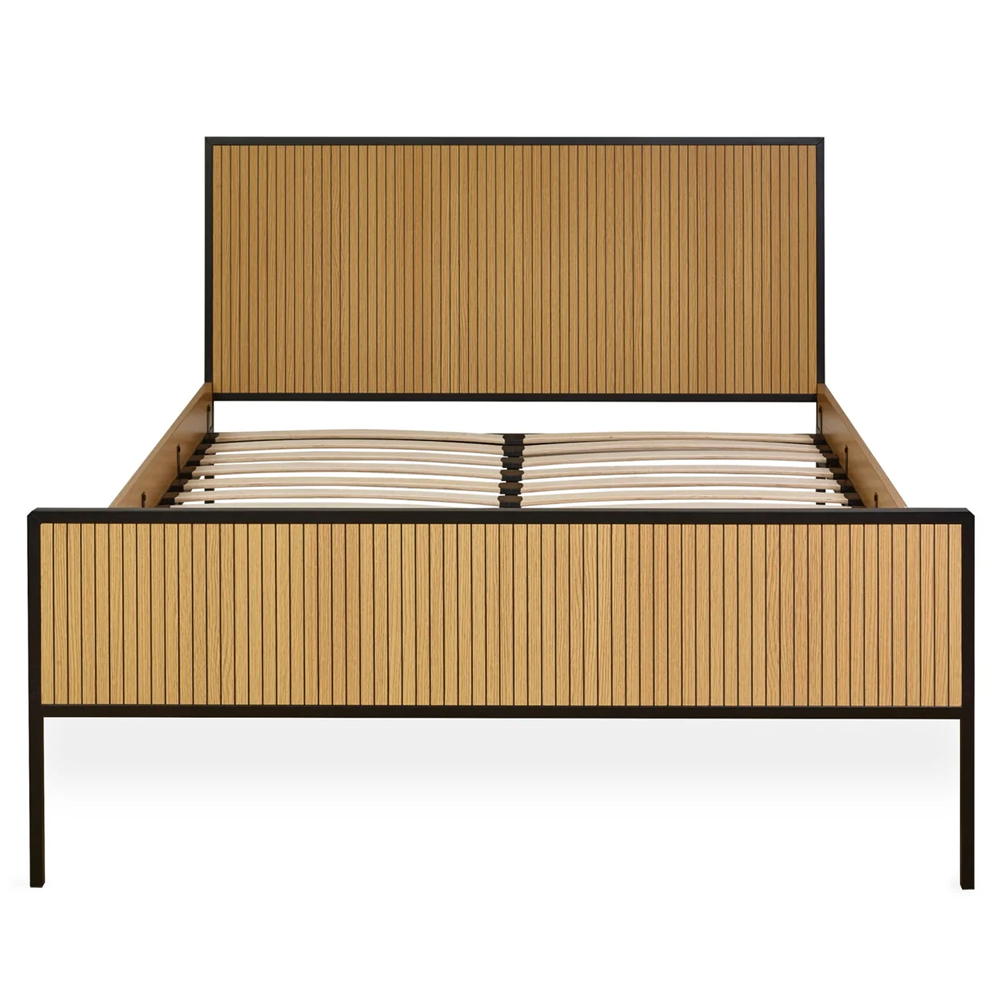 Sarnia Wooden King Size Bed - Brown