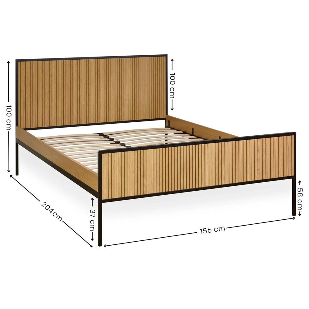Sarnia Wooden King Size Bed - Brown