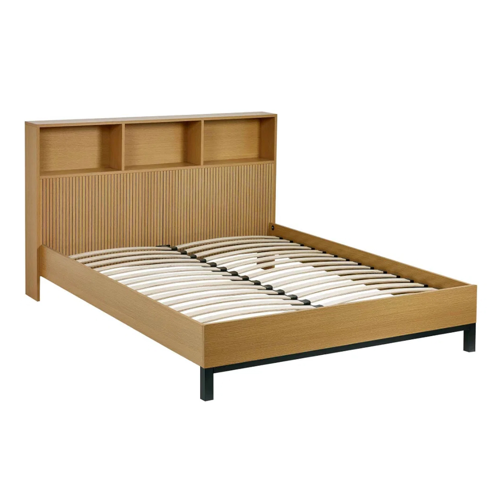 Sarnia Wooden King Size Bed in Light Oak