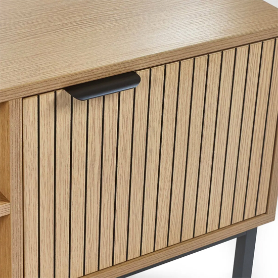 Sarnia Wooden TV Stand With 2 Doors In Natural