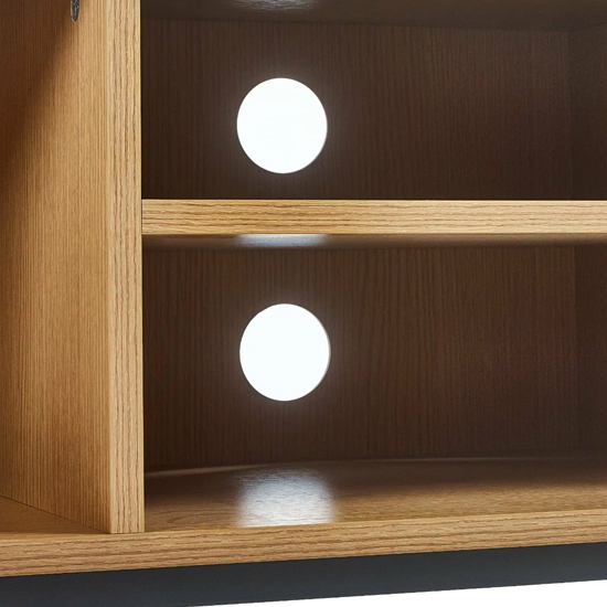 Sarnia Wooden TV Stand With 2 Doors In Natural