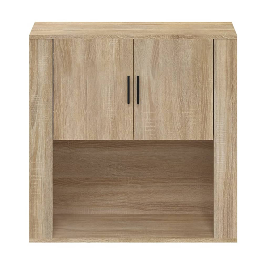 Sarnia Wooden Wall Storage Cabinet With 2 Doors In Sonoma Oak