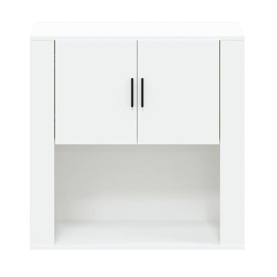 Sarnia Wooden Wall Storage Cabinet With 2 Doors In White
