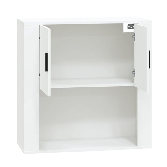 Sarnia Wooden Wall Storage Cabinet With 2 Doors In White