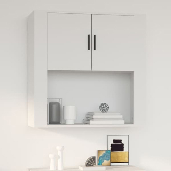 Read more about Sarnia wooden wall storage cabinet with 2 doors in white