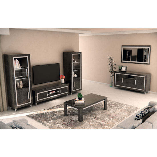 Sarver High Gloss Coffee Table In Black
