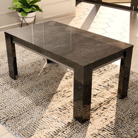 Read more about Sarver high gloss dining table large rectangular in black