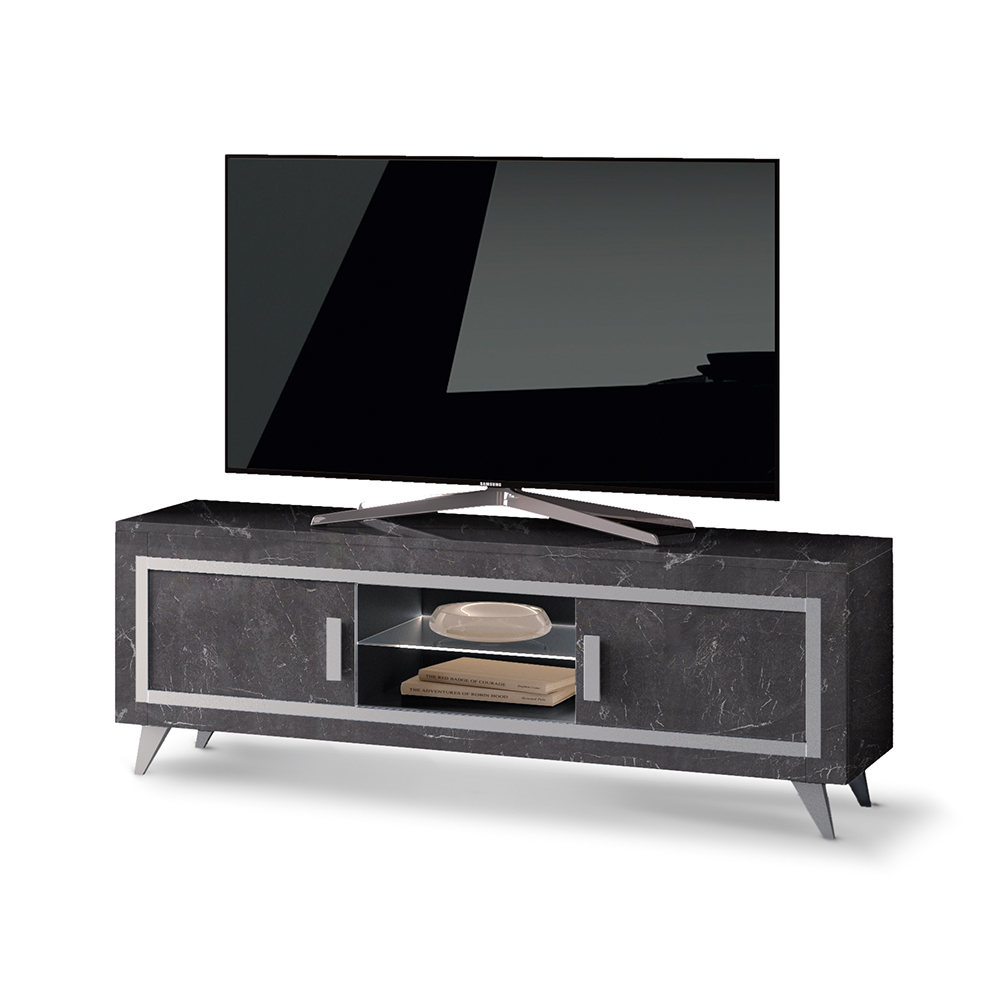 Sarver Living Room Set With Coffee Table In Black And LED