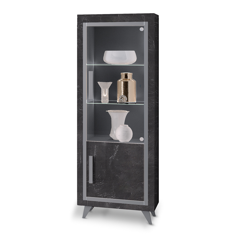 Sarver Living Room Set With Coffee Table In Black And LED