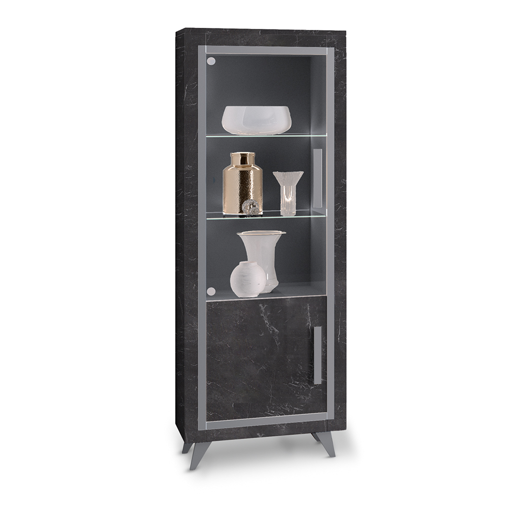 Sarver Living Room Set With Coffee Table In Black And LED