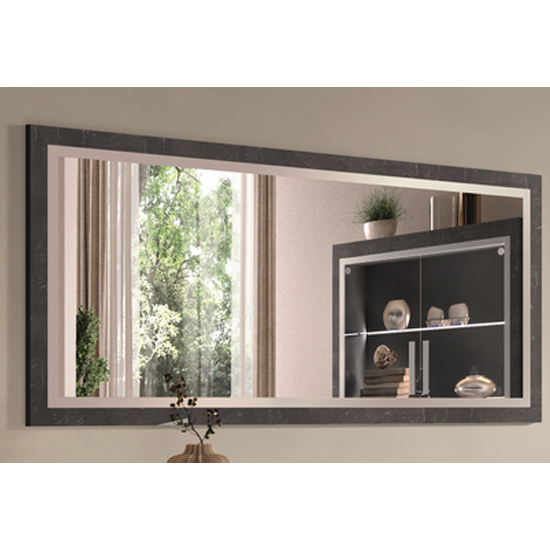 Read more about Sarver wall mirror small in black high gloss frame