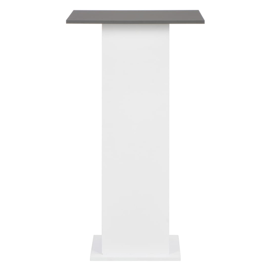 Sasha Square Wooden Bar Table In Anthracite Grey And White