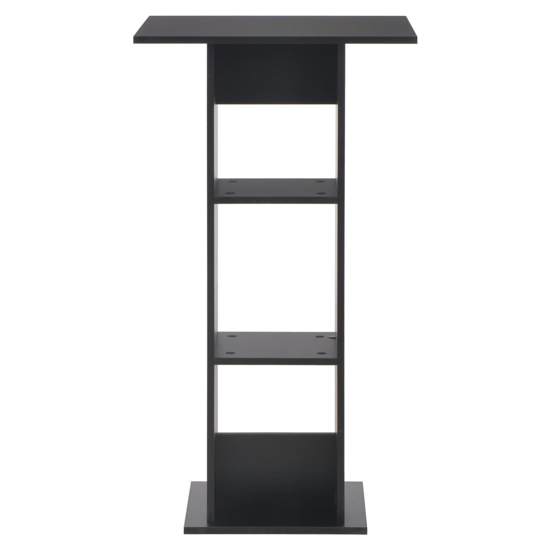 Sasha Square Wooden Bar Table In Black