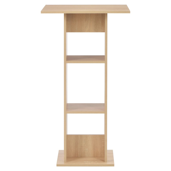 Sasha Square Wooden Bar Table In Oak
