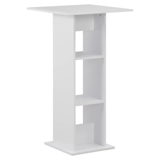Sasha Square Wooden Bar Table In White Furniture in Fashion