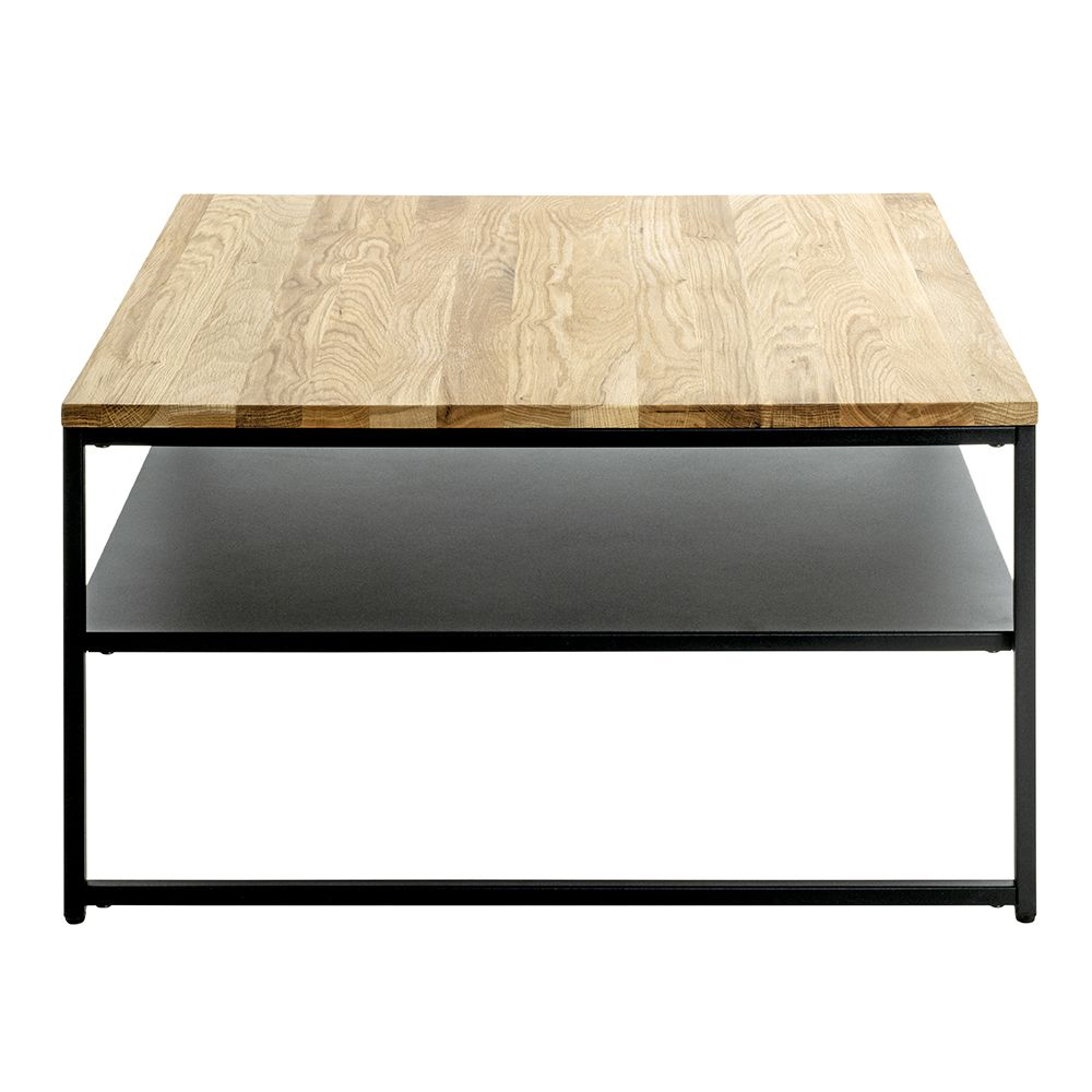 Saskatoon Wooden Rectangular Coffee Table In Oak And Black
