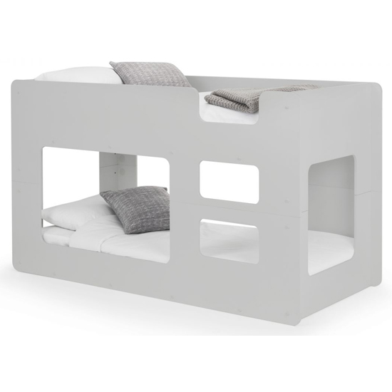 Saskatoon Wooden Pod Bunk Bed In Dove Grey FiF