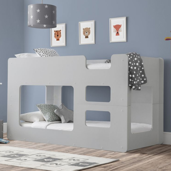 Saanvi Wooden Pod Bunk Bed In Dove Grey Furniture in Fashion