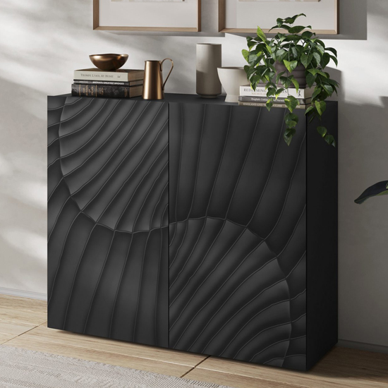 Read more about Sassari wooden sideboard with 2 doors in anthracite