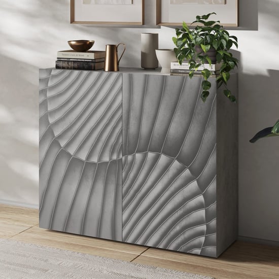 Read more about Sassari wooden sideboard with 2 doors in concrete effect