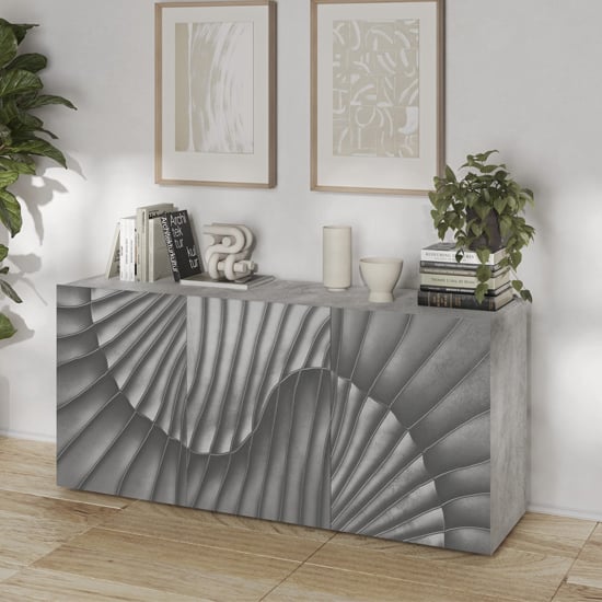 Read more about Sassari wooden sideboard with 3 doors in concrete effect