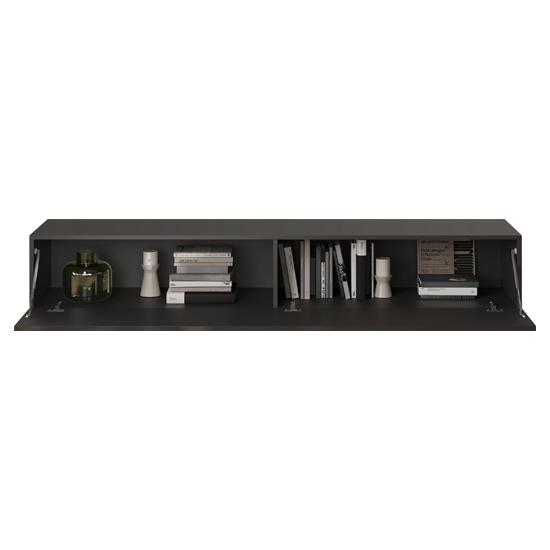 Sassari Wooden TV Stand With 1 Door In Anthracite