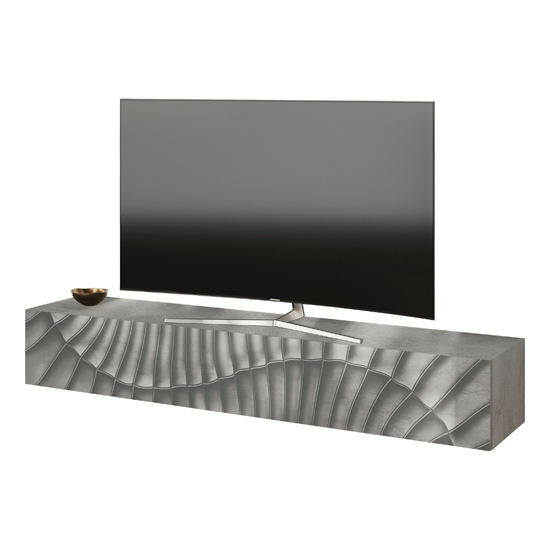 Sassari Wooden TV Stand With 1 Door In Concrete Effect