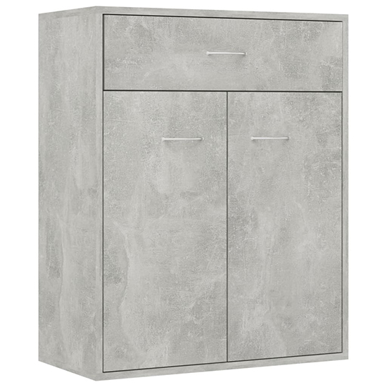 Sassy Wooden Sideboard With 2 Doors 1 Drawer In Concrete Effect