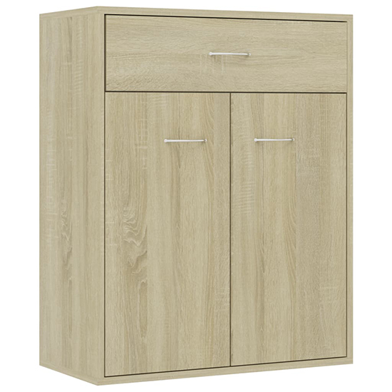 Sassy Wooden Sideboard With 2 Doors 1 Drawer In Sonoma Oak