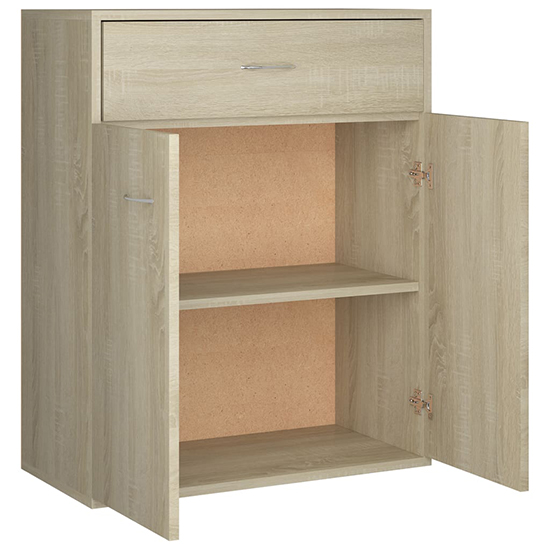 Sassy Wooden Sideboard With 2 Doors 1 Drawer In Sonoma Oak