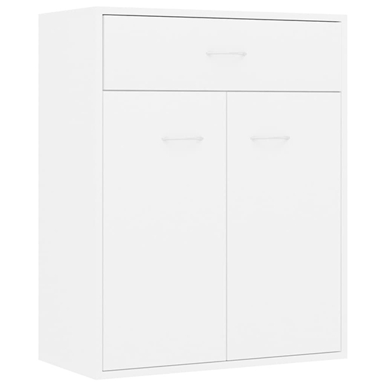 Sassy Wooden Sideboard With 2 Doors 1 Drawer In White