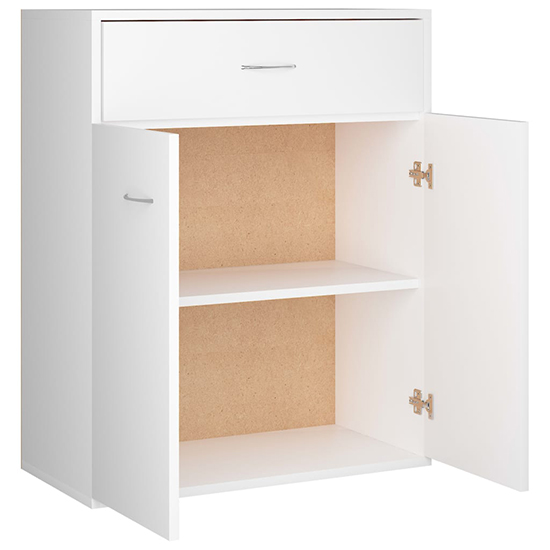 Sassy Wooden Sideboard With 2 Doors 1 Drawer In White