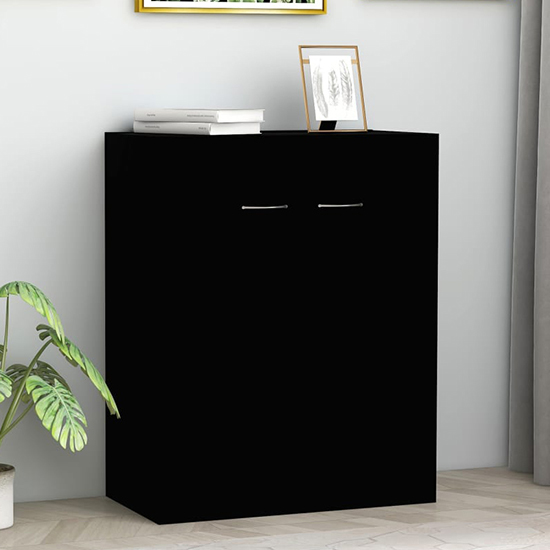 Sassy Wooden Sideboard With 2 Doors In Black_1