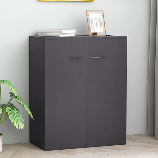 Sassy Wooden Sideboard With 2 Doors In Grey_1