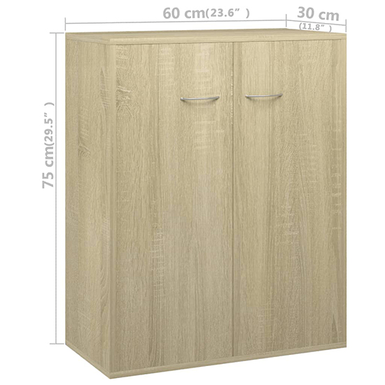 Sassy Wooden Sideboard With 2 Doors In Sonoma Oak