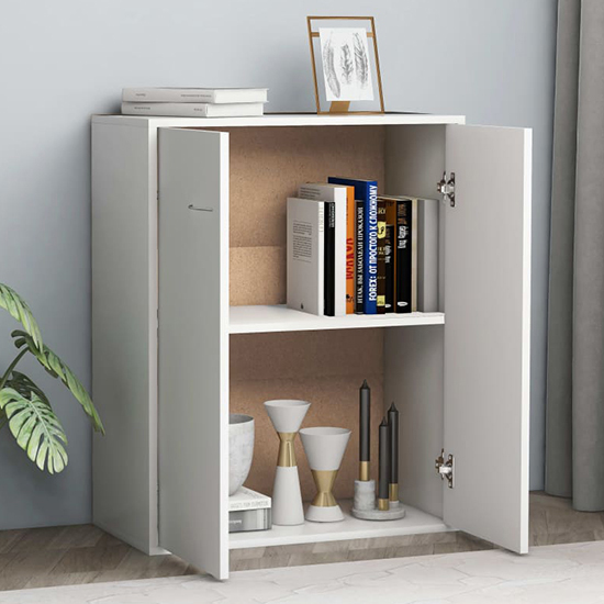 Sassy Wooden Sideboard With 2 Doors In White