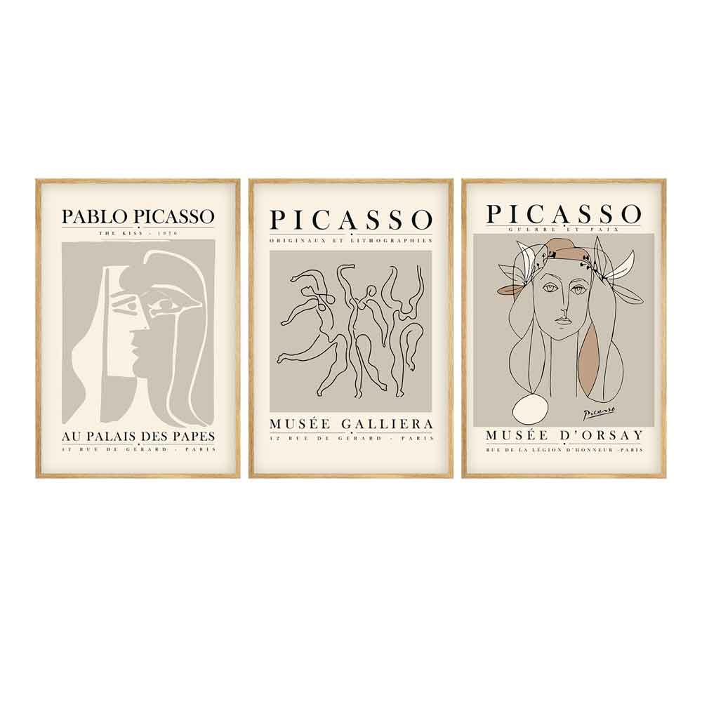 Satori Wooden 20x30cm Muse Art of Frame Set of 3 in Multicolour