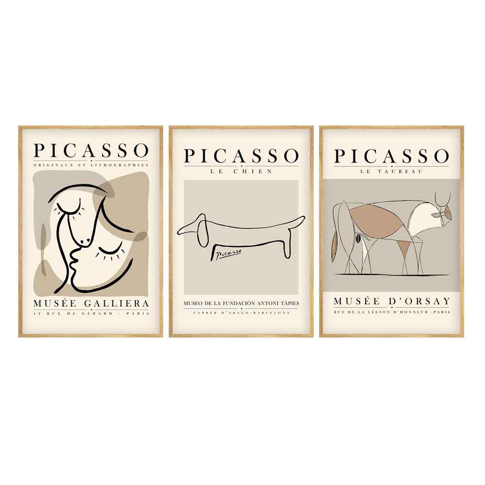 Satori Wooden 20x30cm Sketches Art of Frame Set of 3 in Multicolour