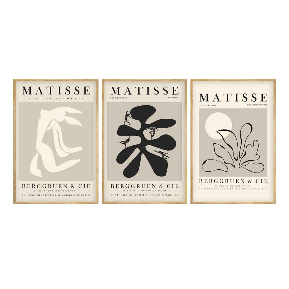 Satori Wooden 30x40cm Matisse Art of Frame Set of 3 in Multicolour