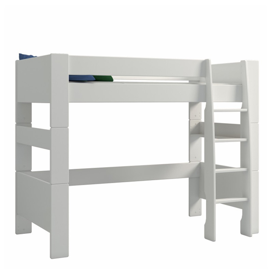 Read more about Satria kids wooden highsleeper bunk bed in off white