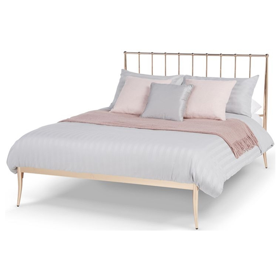 Saturn Precious Metal King Size Bed In Rose Gold_2