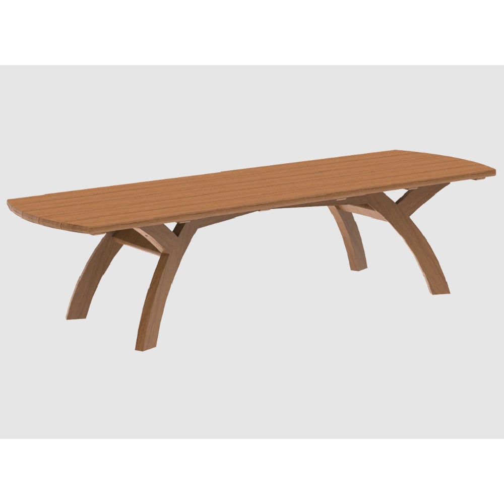 Product photograph of Sauchie Large Wooden Garden Dining Table In Natural from Furniture in Fashion
